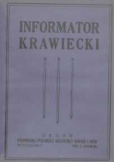 Informator Krawiecki: organ wychodzący z Pierwszej Polskiej Akademji Kroju i Mód w Poznaniu 1922.01.22 R.1 Nr3