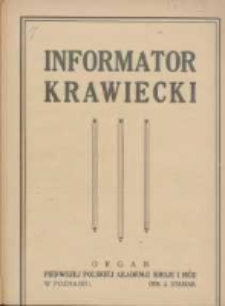 Informator Krawiecki: organ wychodzący z Pierwszej Polskiej Akademji Kroju i Mód w Poznaniu 1922.02.16 R.1 Nr7