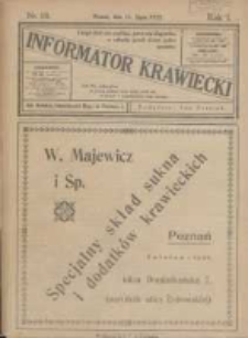 Informator Krawiecki: organ wychodzący z Pierwszej Polskiej Akademji Kroju i Mód w Poznaniu 1922.07.15 R.1 Nr18