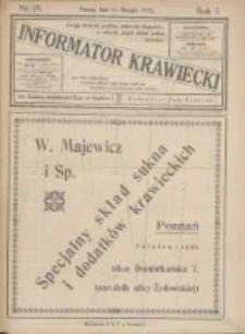 Informator Krawiecki: organ wychodzący z Pierwszej Polskiej Akademji Kroju i Mód w Poznaniu 1922.08.15 R.1 Nr19