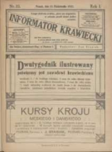 Informator Krawiecki: dwutygodnik poświęcony zawodowi krawieckiemu 1922.10.15 R.1 Nr23