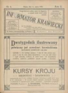 Informator Krawiecki: dwutygodnik ilustrowany poświęcony jest zawodowi krawieckiemu 1923.03.31 R.2 Nr4