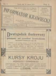 Informator Krawiecki: dwutygodnik ilustrowany poświęcony jest zawodowi krawieckiemu 1923.06.20 R.2 Nr7