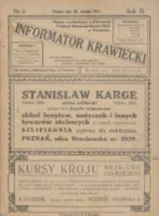 Informator Krawiecki: organ wychodzący z Pierwszej Polskiej Akademji Kroju i Mód w Poznaniu 1924.01.28 R.3 Nr2