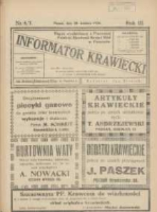 Informator Krawiecki: organ wychodzący z Pierwszej Polskiej Akademji Kroju i M&oacute;d w Poznaniu 1924.04.20 R.3 Nr6/7