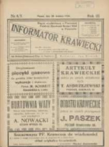 Informator Krawiecki: organ wychodzący z Pierwszej Polskiej Akademji Kroju i Mód w Poznaniu 1924.04.20 R.3 Nr6/7