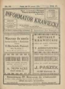 Informator Krawiecki: organ wychodzący z Pierwszej Polskiej Akademji Kroju i Mód w Poznaniu 1924.06.29 R.3 Nr10