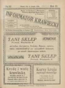Informator Krawiecki: organ wychodzący z Pierwszej Polskiej Akademji Kroju i Mód w Poznaniu 1924.08.04 R.3 Nr12