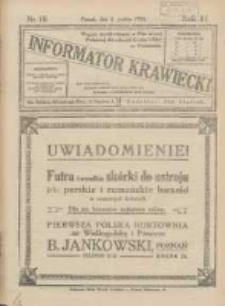 Informator Krawiecki: organ wychodzący z Pierwszej Polskiej Akademji Kroju i Mód w Poznaniu 1924.12.02 R.3 Nr18