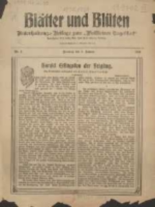 Bl&auml;tter und Bl&uuml;ten: unterhaltungs-Beilage zum "Wollsteiner Tageblatt" 1909.01.03 Nr1
