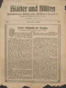 Blätter und Blüten: unterhaltungs-Beilage zum "Wollsteiner Tageblatt" 1909.01.03 Nr1