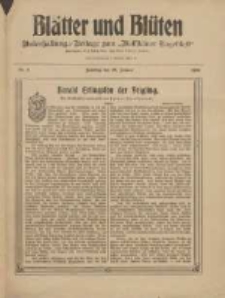 Bl&auml;tter und Bl&uuml;ten: unterhaltungs-Beilage zum "Wollsteiner Tageblatt" 1909.01.10 Nr2