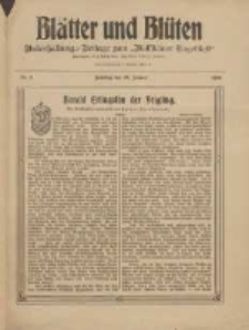 Blätter und Blüten: unterhaltungs-Beilage zum "Wollsteiner Tageblatt" 1909.01.10 Nr2
