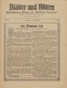 Bl&auml;tter und Bl&uuml;ten: unterhaltungs-Beilage zum "Wollsteiner Tageblatt" 1909.01.17 Nr3