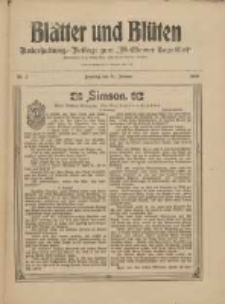 Bl&auml;tter und Bl&uuml;ten: unterhaltungs-Beilage zum "Wollsteiner Tageblatt" 1909.01.31 Nr5