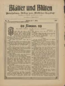 Blätter und Blüten: unterhaltungs-Beilage zum "Wollsteiner Tageblatt" 1909.03.07 Nr10