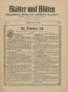 Blätter und Blüten: unterhaltungs-Beilage zum "Wollsteiner Tageblatt" 1909.03.21 Nr12