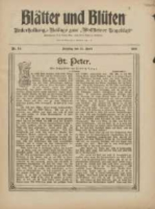 Bl&auml;tter und Bl&uuml;ten: unterhaltungs-Beilage zum "Wollsteiner Tageblatt" 1909.04.11 Nr15