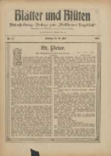 Bl&auml;tter und Bl&uuml;ten: unterhaltungs-Beilage zum "Wollsteiner Tageblatt" 1909.05.23 Nr21