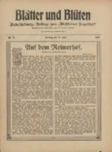 Bl&auml;tter und Bl&uuml;ten: unterhaltungs-Beilage zum "Wollsteiner Tageblatt" 1909.06.13 Nr24