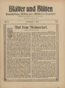 Blätter und Blüten: unterhaltungs-Beilage zum "Wollsteiner Tageblatt" 1909.06.13 Nr24