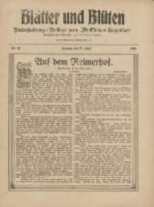 Bl&auml;tter und Bl&uuml;ten: unterhaltungs-Beilage zum "Wollsteiner Tageblatt" 1909.06.27 Nr26