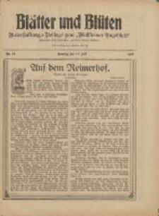Bl&auml;tter und Bl&uuml;ten: unterhaltungs-Beilage zum "Wollsteiner Tageblatt" 1909.07.11 Nr27