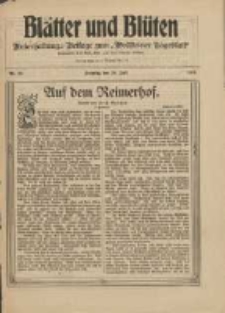 Bl&auml;tter und Bl&uuml;ten: unterhaltungs-Beilage zum "Wollsteiner Tageblatt" 1909.07.18 Nr28