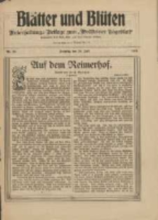 Blätter und Blüten: unterhaltungs-Beilage zum "Wollsteiner Tageblatt" 1909.07.18 Nr28