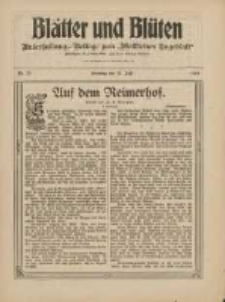 Blätter und Blüten: unterhaltungs-Beilage zum "Wollsteiner Tageblatt" 1909.07.25 Nr29