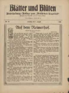 Bl&auml;tter und Bl&uuml;ten: unterhaltungs-Beilage zum "Wollsteiner Tageblatt" 1909.08.01 Nr30