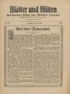 Blätter und Blüten: unterhaltungs-Beilage zum "Wollsteiner Tageblatt" 1909.08.15 Nr32