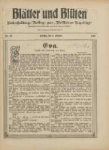 Bl&auml;tter und Bl&uuml;ten: unterhaltungs-Beilage zum "Wollsteiner Tageblatt" 1909.10.03 Nr39