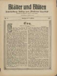 Blätter und Blüten: unterhaltungs-Beilage zum "Wollsteiner Tageblatt" 1909.10.17 Nr41