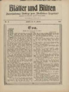 Bl&auml;tter und Bl&uuml;ten: unterhaltungs-Beilage zum "Wollsteiner Tageblatt" 1909.10.24 Nr42