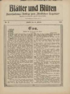 Blätter und Blüten: unterhaltungs-Beilage zum "Wollsteiner Tageblatt" 1909.10.24 Nr42