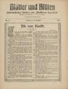 Bl&auml;tter und Bl&uuml;ten: unterhaltungs-Beilage zum "Wollsteiner Tageblatt" 1909.12.12 Nr49