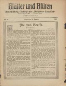 Bl&auml;tter und Bl&uuml;ten: unterhaltungs-Beilage zum "Wollsteiner Tageblatt" 1909.12.19 Nr50