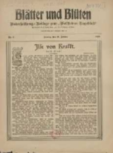 Bl&auml;tter und Bl&uuml;ten: unterhaltungs-Beilage zum "Wollsteiner Tageblatt" 1910.01.16 Nr2