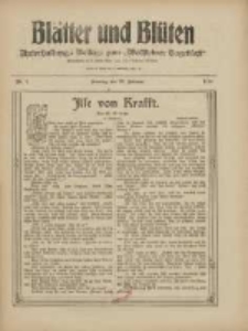 Bl&auml;tter und Bl&uuml;ten: unterhaltungs-Beilage zum "Wollsteiner Tageblatt" 1910.02.20 Nr7