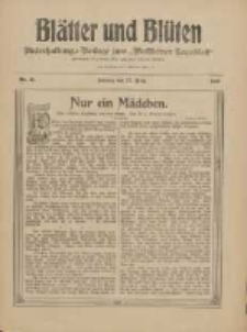 Bl&auml;tter und Bl&uuml;ten: unterhaltungs-Beilage zum "Wollsteiner Tageblatt" 1910.03.27 Nr12
