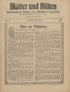 Bl&auml;tter und Bl&uuml;ten: unterhaltungs-Beilage zum "Wollsteiner Tageblatt" 1910.04.10 Nr14