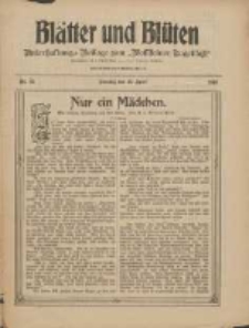 Blätter und Blüten: unterhaltungs-Beilage zum "Wollsteiner Tageblatt" 1910.04.17 Nr15