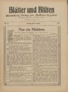 Bl&auml;tter und Bl&uuml;ten: unterhaltungs-Beilage zum "Wollsteiner Tageblatt" 1910.04.24 Nr16