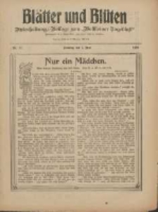 Bl&auml;tter und Bl&uuml;ten: unterhaltungs-Beilage zum "Wollsteiner Tageblatt" 1910.05.01 Nr17