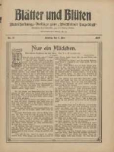Blätter und Blüten: unterhaltungs-Beilage zum "Wollsteiner Tageblatt" 1910.05.08 Nr18