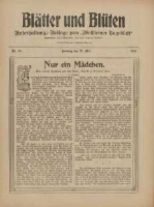Bl&auml;tter und Bl&uuml;ten: unterhaltungs-Beilage zum "Wollsteiner Tageblatt" 1910.05.22 Nr19
