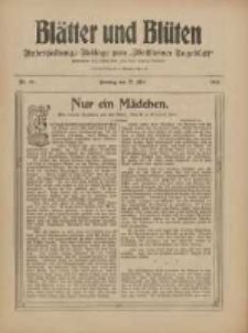 Blätter und Blüten: unterhaltungs-Beilage zum "Wollsteiner Tageblatt" 1910.05.22 Nr19