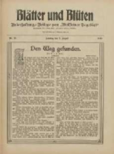 Bl&auml;tter und Bl&uuml;ten: unterhaltungs-Beilage zum "Wollsteiner Tageblatt" 1910.08.07 Nr30