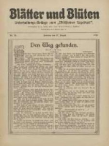 Bl&auml;tter und Bl&uuml;ten: unterhaltungs-Beilage zum "Wollsteiner Tageblatt" 1910.08.21 Nr32